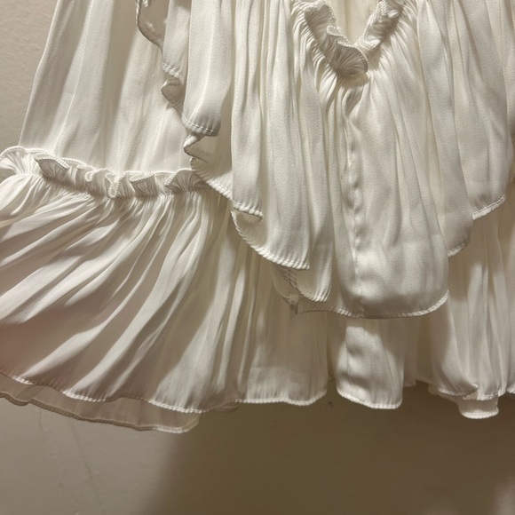 Heartbreaker White Ruffled Cropped Tank Top - Picture 5 of 7